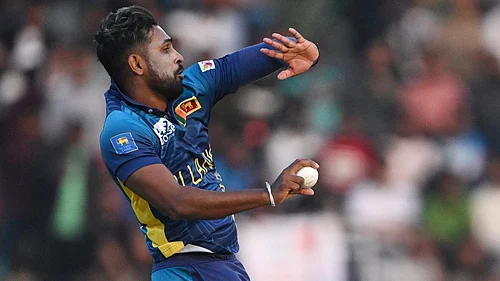 X/Sri Lanka Cricket : File photo of Sri Lanka pacer Nuwan Thushara in action.