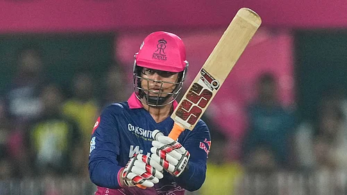 AP Photo : Rajasthan Royals Vaibhav Sooryavanshi watches the ball after playing a shot during the Indian Premier League cricket match between Chennai Super Kings and Rajasthan Royals in Guwahati, India, Monday, March 30, 2026.