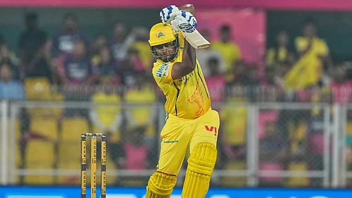 AP : Sanju Samson plays a shot during the Indian Premier League match between Chennai Super Kings and Rajasthan Royals in Guwahati.