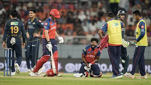 AP Photo : Punjab Kings captain Shreyas Iyer reacts after a shot hitter by Cooper Connolly during the Indian Premier League cricket match between Gujarat Titans and Punjab Kings in New Chandigarh, India, Tuesday, March 31, 2026.