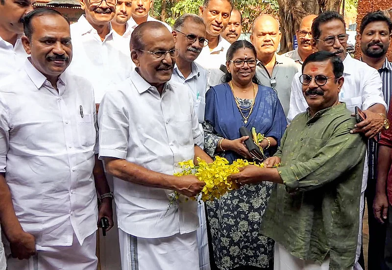 IMAGO / ANI News : UDF candidate P. K. Kunhalikutty campaigns for the Kerala Legislative Assembly elections 2026 from Malappuram.