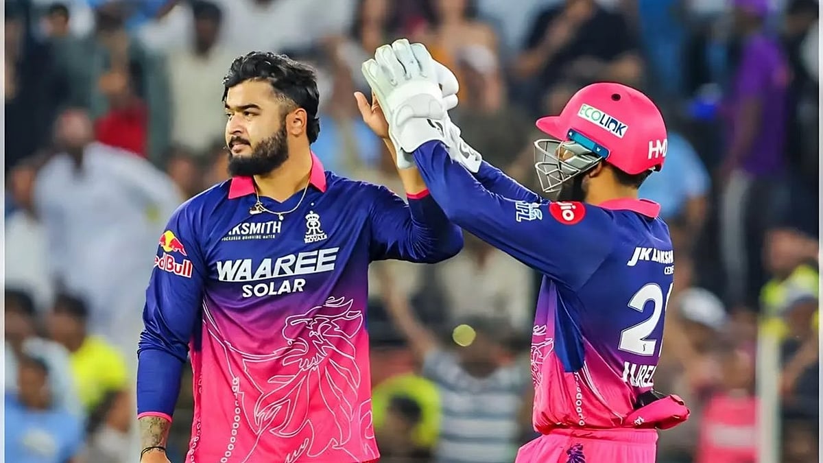 rajasthanroyals/X : RR captain Riyan Parag along with Dhruv Jurel in IPL 2026 clash against GT at Narendra Modi Stadium in Ahmedabad. 
