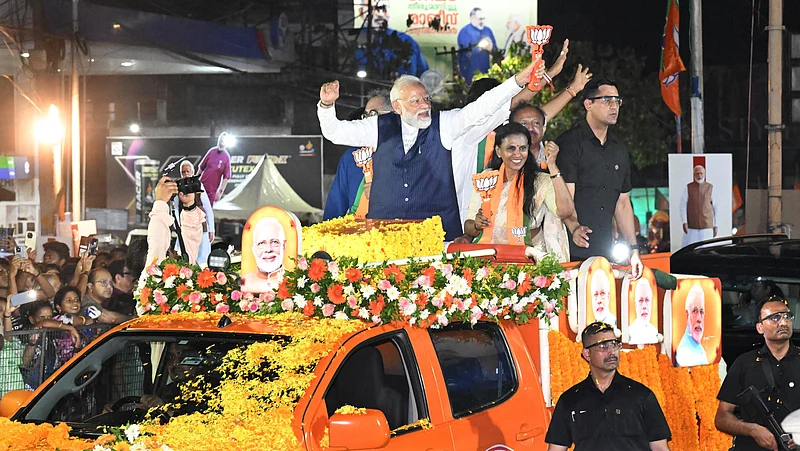 Special arrangement : Prime Minister Narendra Modi's road show in Thiruvanathapuram