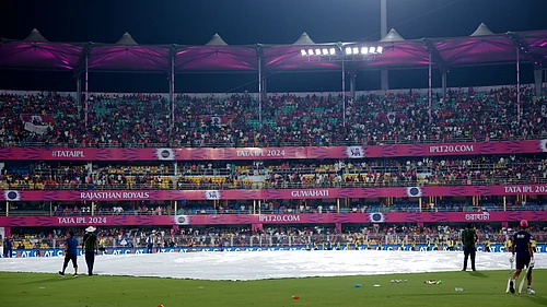 IPL/X : Guwahatis Barsapara Stadium under covers.