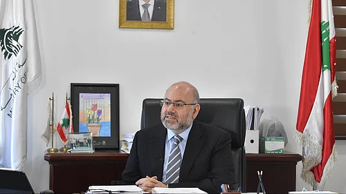 Source: IMAGO / Anadolu Agency : BEIRUT, LEBANON - NOVEMBER 24: Former Lebanese Minister of Public Health Firass Abiad speaks during an exclusive interview with Anadolu Agency in Beirut, Lebanon on November 24, 2021 | Rep Image