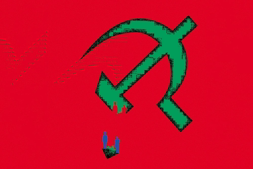 Illustration: Vikas Thakur : While disenchantment among Dalits and Adivasis in Kerala reflects a shift in the Left’s orientation in the state towards an aspirational middle class, the unease among Muslims underscores the dilemmas of electoral balancing. 