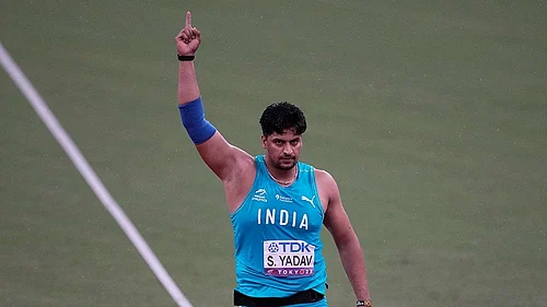 | Photo: AP/Louise Delmotte : World Athletics Championships Mens Javelin Final