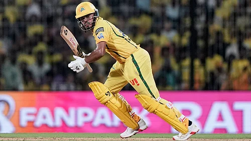 AP Photo : Ayush Mhatre in action in CSK vs DC IPL 2026 match at the MA Chidambaram Stadium in Chennai.