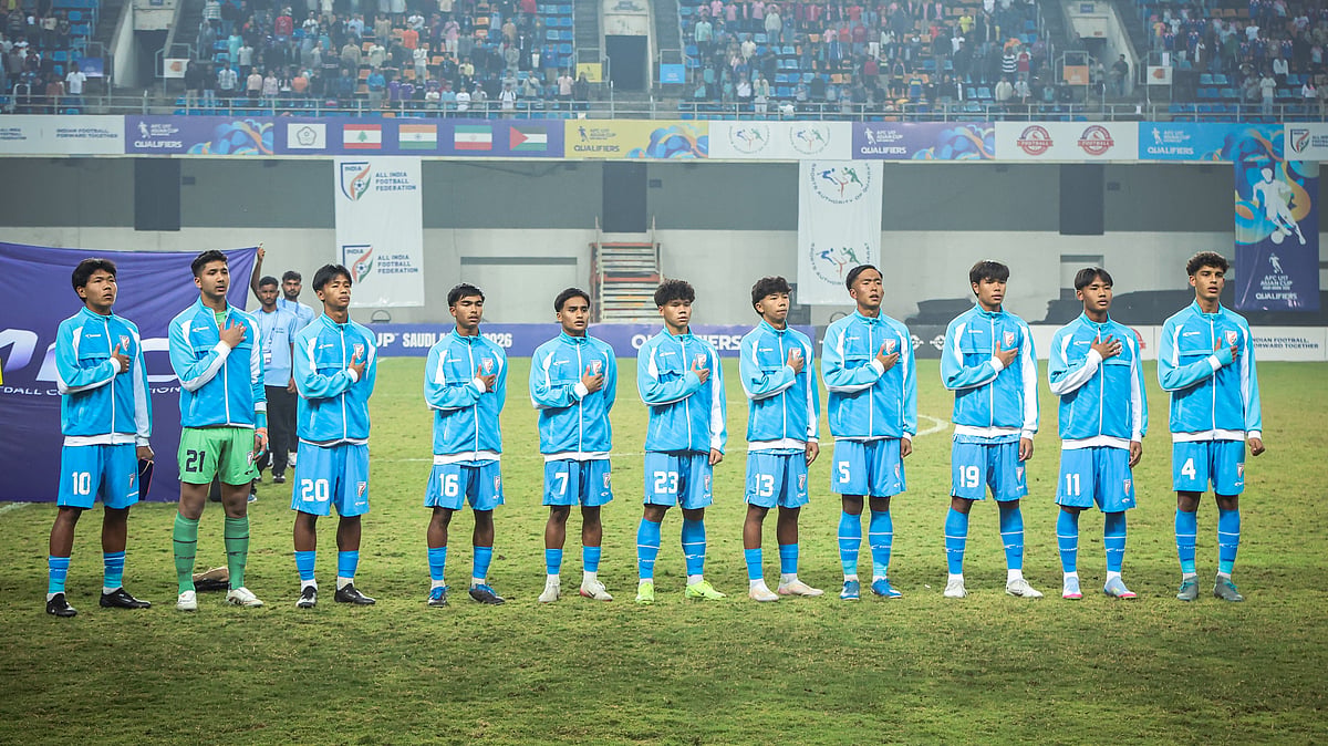| Photo: AIFF : File photo of the India U17 football team.