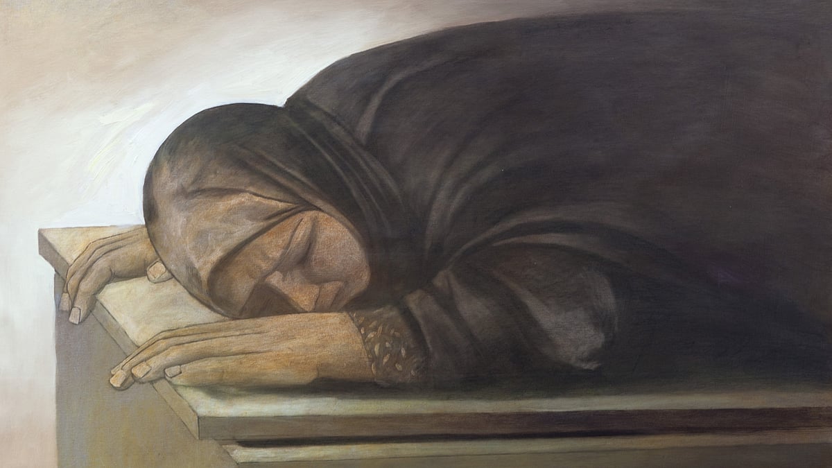 Artwork by palestinian artist sliman mansour : A Palestinian Response To Israel’s Death Penalty Bill