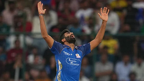 AP Photos/Manish Swarup : Jasprit Bumrah has been wicketless so far in the five matches of IPL 2026.