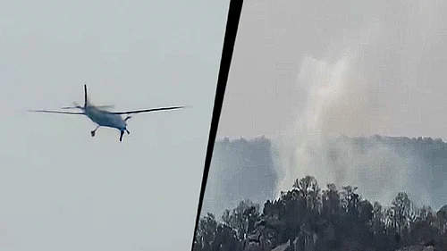 PTI : Private Jet crashed into the slopes of Ara Hills this Monday