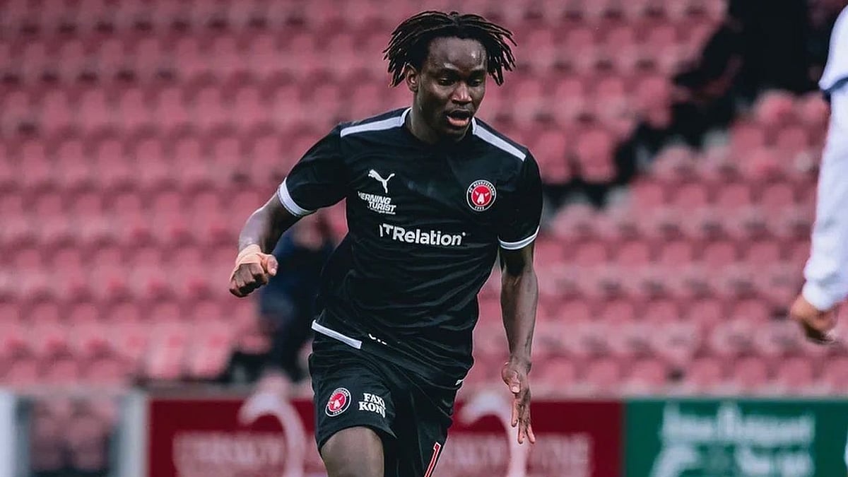 | Photo: Instagram/alamaradjabi95 : File photo of Midtjylland midfielder Alamara Djabi.