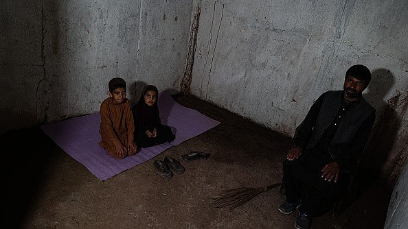 Photo: Getty Images : People of Charunda village sit inside a bunker in Uri, Jammu and Kashmir, India, on April 28, 2025. Fear resurfaces in border villages along the Line of Control (LoC) following two consecutive nights of unprovoked small arms firing by Pakistan. Multiple Indian Army posts across the Kashmir sector are targeted, and Indian troops respond firmly as tensions escalate between the neighbors following the Pahalgam terror attacks.