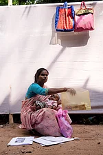 Photo by Sandipan Chatterjee : Pinki khatun bibi, a deleted voter, in the tribunal of Malda, West Bengal