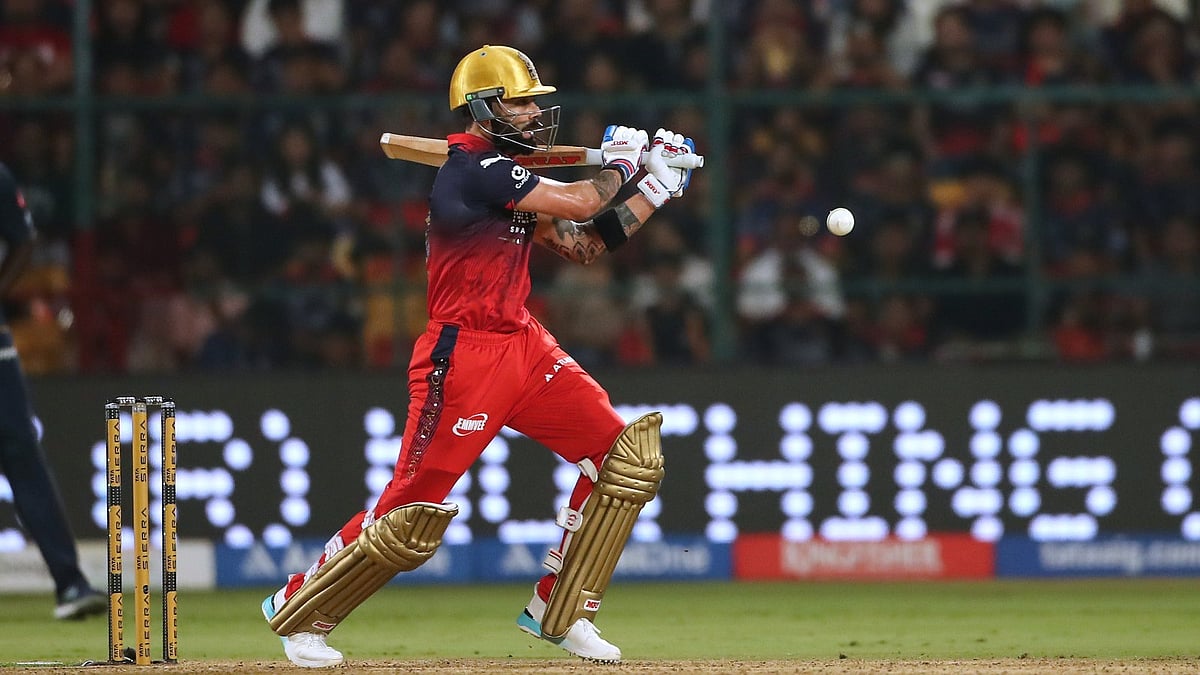 AP Photo : Virat Kohli in action against Gujarat Titans in IPL 2026 match at the M. Chinnaswamy Stadium in Bengaluru. 