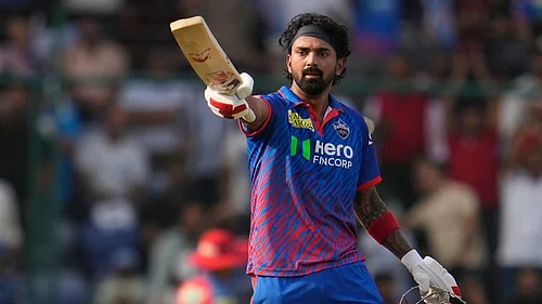 | Photo: AP/Manish Swarup : Delhi Capitals KL Rahul is currently the Orange Cap holder in IPL 2026