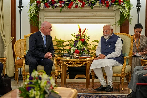 X.com/Christopher Luxon : The signing ceremony took place at Bharat Mandapam, with both ministers hailing the agreement as a defining moment in bilateral ties.