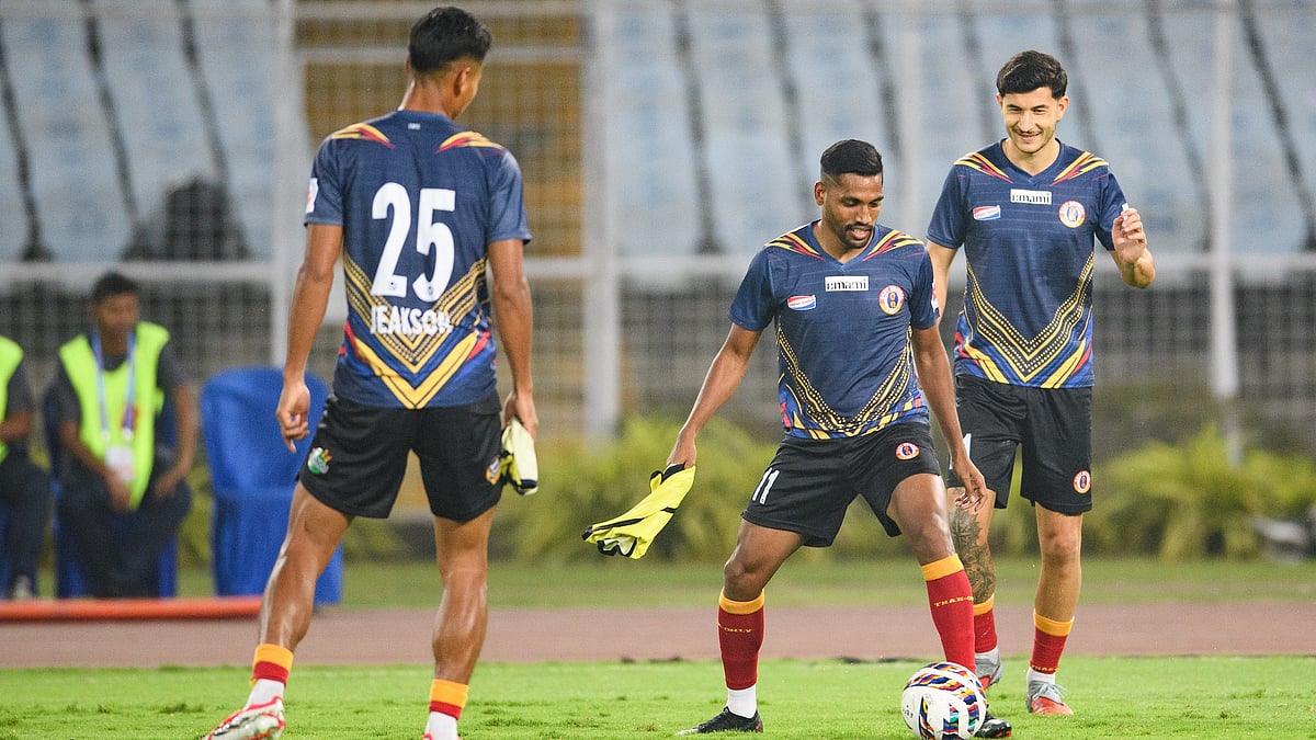 | Photo: AIFF : East Bengal players in training ahead of the Indian Super League match against Odisha FC on April 28, 2026.