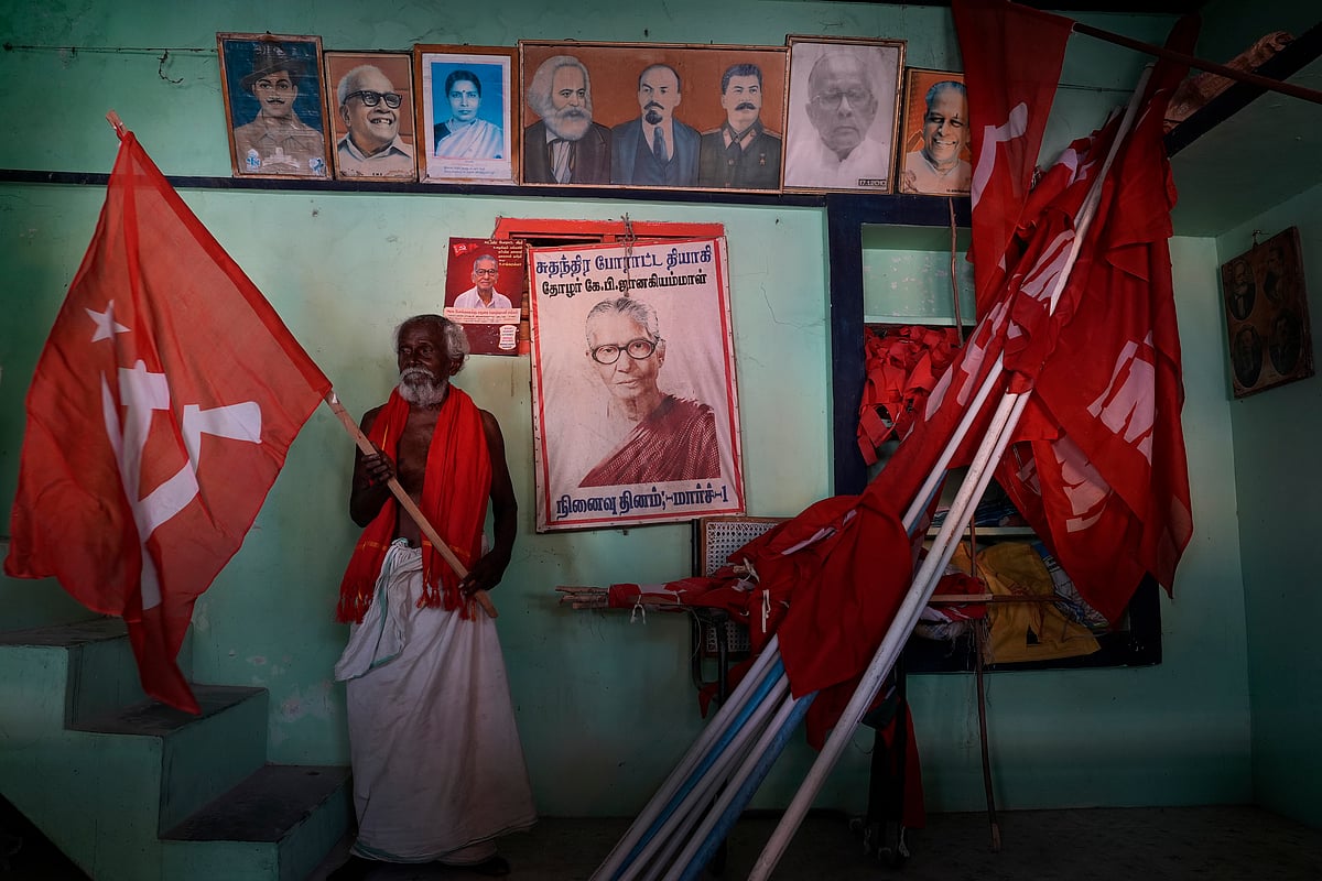 SURESH K PANDEY : A local party leader in  Vennivelampatti