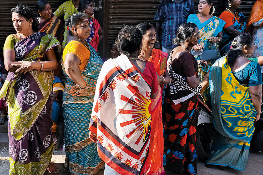 | Photo: Suresh K. Pandey : Women Power: Supporters at Udhayanidhi Stalin’s roadshow in Chepauk 