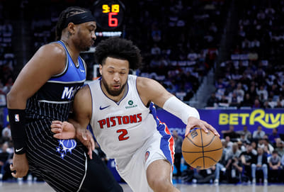 | Photo: AP/Duane Burleson : Detroit Pistons guard Cade Cunningham (2) drives against Orlando Magic center Wendell Carter Jr. (34) during the first half in Game 5 of a first-round NBA basketball playoffs series in Detroit.