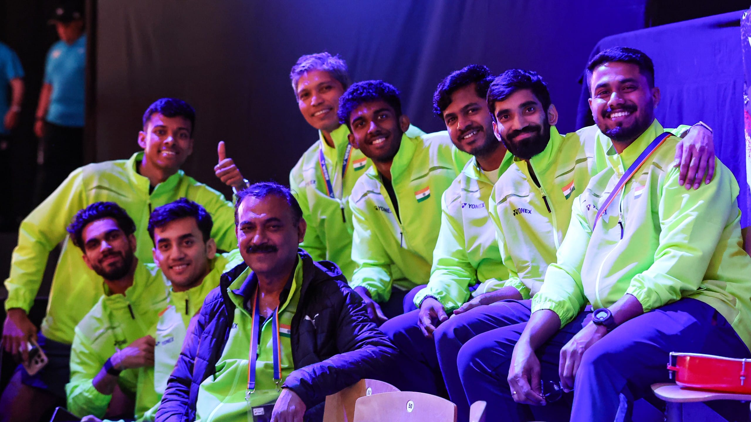 X/badmintonphoto : The Indian contingent at the Thomas Cup 2026 matches in Horsens, Denmark.