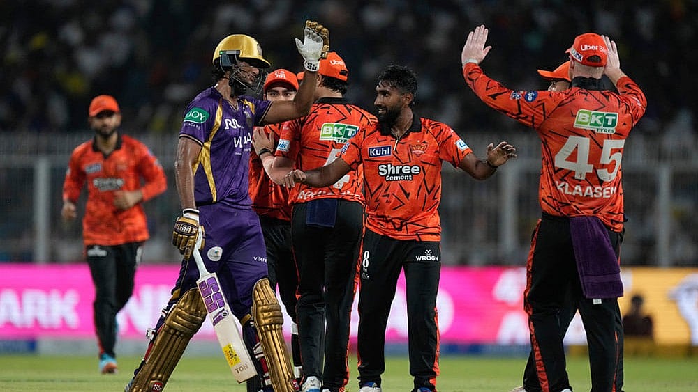 | Photo: AP/Bikas Das : SRH take on KKR in match 45 of IPL 2026 at the Rajiv Gandhi International Stadium in a day game on Sunday, May 2.