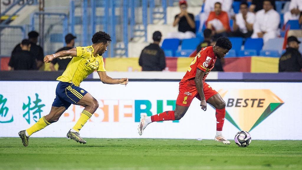 | Photo: X/AlQadsiahEN : Al Qadsiah and Al-Nassr players in action during their Saudi Pro League match on May 3, 2026.