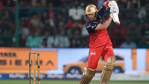 | Photo: AP/Aijaz Rahi : Royal Challengers Bengalurus Phil Salt plays a shot during the Indian Premier League cricket match between Royal Challengers Bengaluru and Lucknow Super Giants in Bengaluru, India.