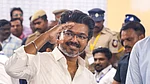 PTI : Chennai: Tamilaga Vettri Kazhagam (TVK) chief and candidate from the Perambur constituency, Vijay, celebrates after winning in the Tamil Nadu Assembly elections results, in Chennai, Monday, May 4, 2026.