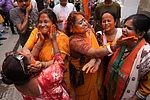 BJP supporters celebrating in West Bengal