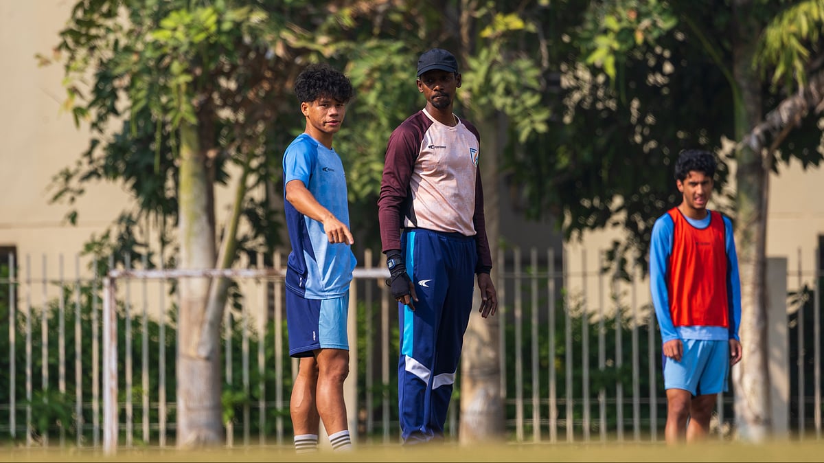 | Photo: AIFF : India U-17 head coach Bibiano Fernandes with the players ahead of the AFC U-17 Asian Cup 2026 campaign.