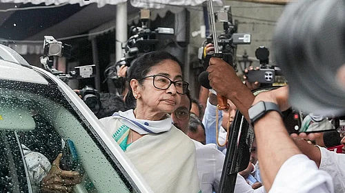 | Photo: PTI/Swapan Mahapatra : West Bengal Chief Minister and Trinamool Congress (TMC) candidate from Bhabanipur constituency, Mamata Banerjee