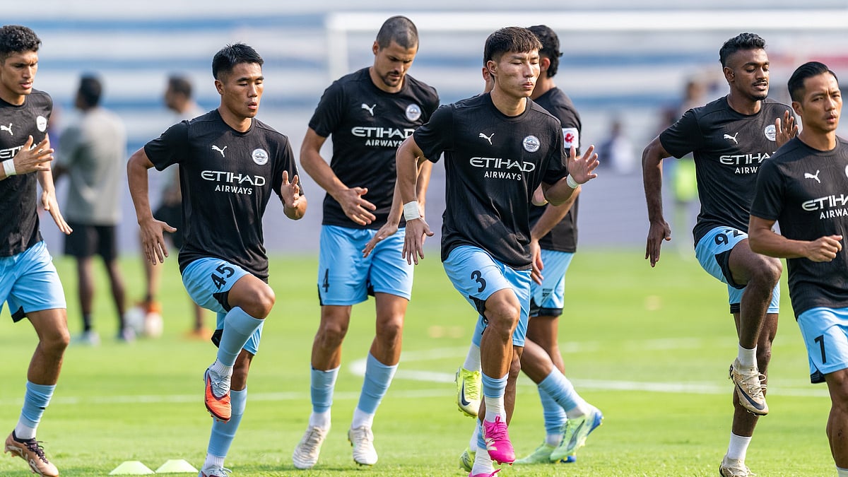 Photo: AIFF : Mumbai City FC players train ahead of their Indian Super League encounter with East Bengal. 