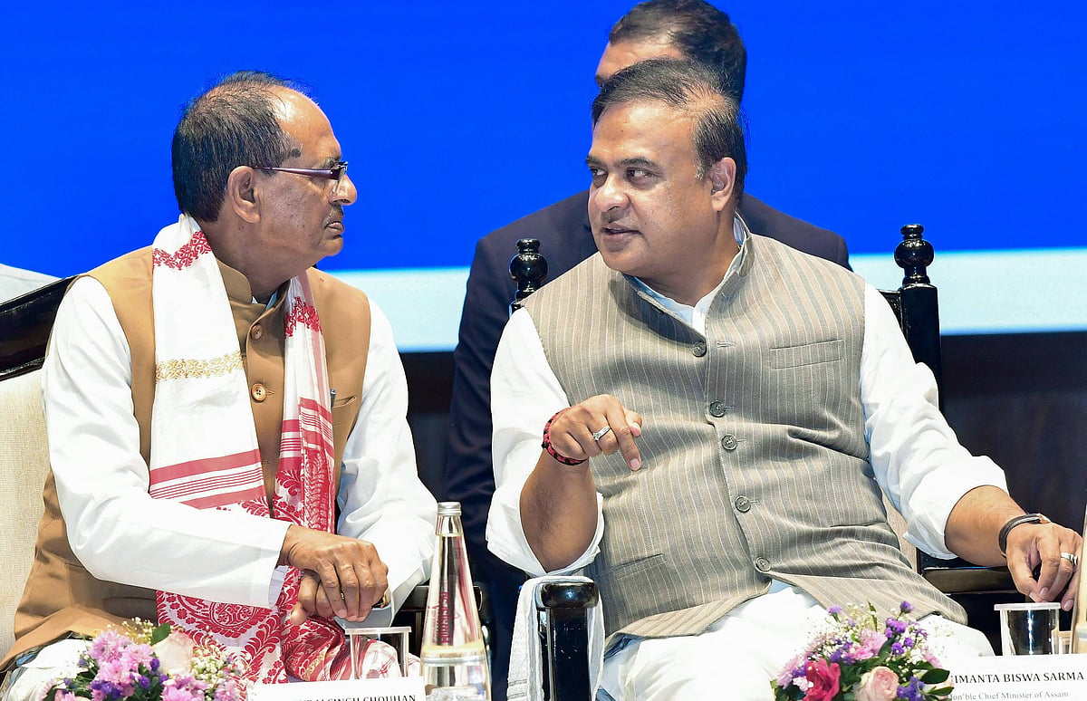 PTI : Assam Chief Minister Himanta Biswa Sarma in conversation with Union Minister of Agriculture & Farmers Welfare and Rural Development Shivraj Singh Chouhan during the Ceremonial Distribution of Mukhya Mantri Utkarsh Yojana, Rs 120cr financial assistance under Guwahati, Feb 23 (ANI): Assam Chief Minister Himanta Biswa Sarma in conversation with Union Minister of Agriculture & Farmers Welfare and Rural Development Shivraj Singh Chouhan during the Ceremonial Distribution of Mukhya Mantri Utkarsh Yojana, Rs 120cr financial assistance under DAY-NRLM, and launch of various schemes, in Guwahati