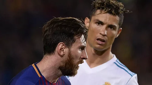 File Photo : Lionel Messi and Cristiano Ronaldo against each other during an El Clasico match in 2017