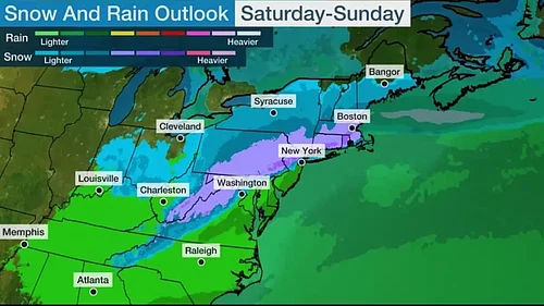 Major Winter Storm Looms Over Eastern US, Bringing Heavy Rains And Possibly Significant Snow